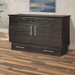 Arason Enterprises Queen Creden-ZzZ Cabinet Bed in coffee finish, Murphy-style cabinet bed with storage and fold-out bed design.