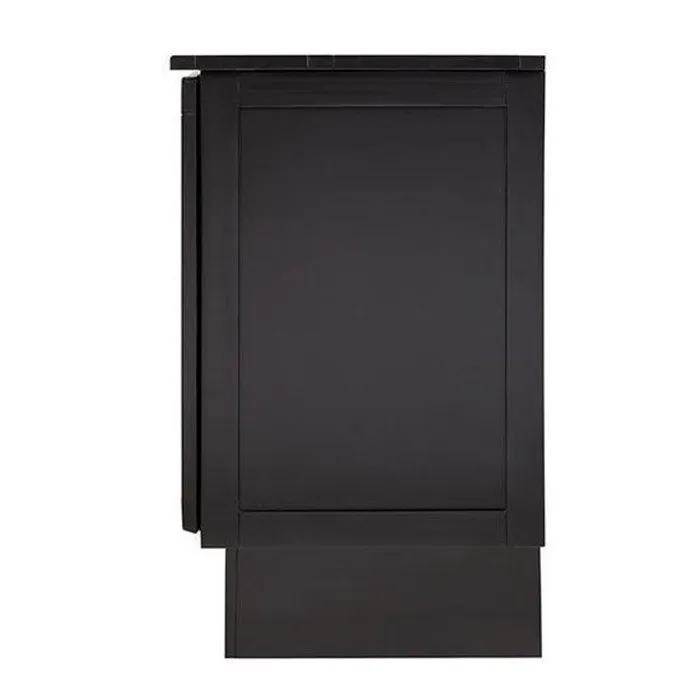 Black Essex Cabinet Bed by Arason Enterprises, Inc, a stylish Murphy cabinet bed with a sleek, modern design and closed cabinet appearance