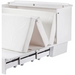 White Essex Murphy Cabinet Bed by Arason Enterprises, Inc, showing the compact cabinet design with closed and open bed configurations