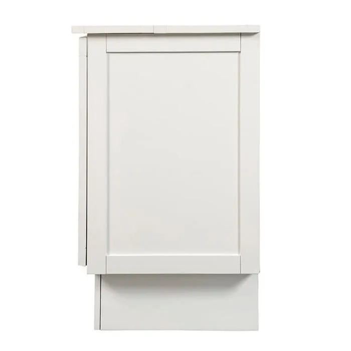 White Essex Murphy Cabinet Bed by Arason Enterprises, Inc. showcasing a compact, space-saving cabinet bed with a closed, sleek design.