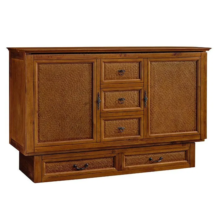 Kingston Queen Murphy Cabinet Bed by Arason Enterprises, Inc, featuring a stylish wooden cabinet design with the bed partially open.