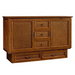 Kingston Queen Murphy Cabinet Bed by Arason Enterprises, Inc, featuring a stylish wooden cabinet design with the bed partially open.