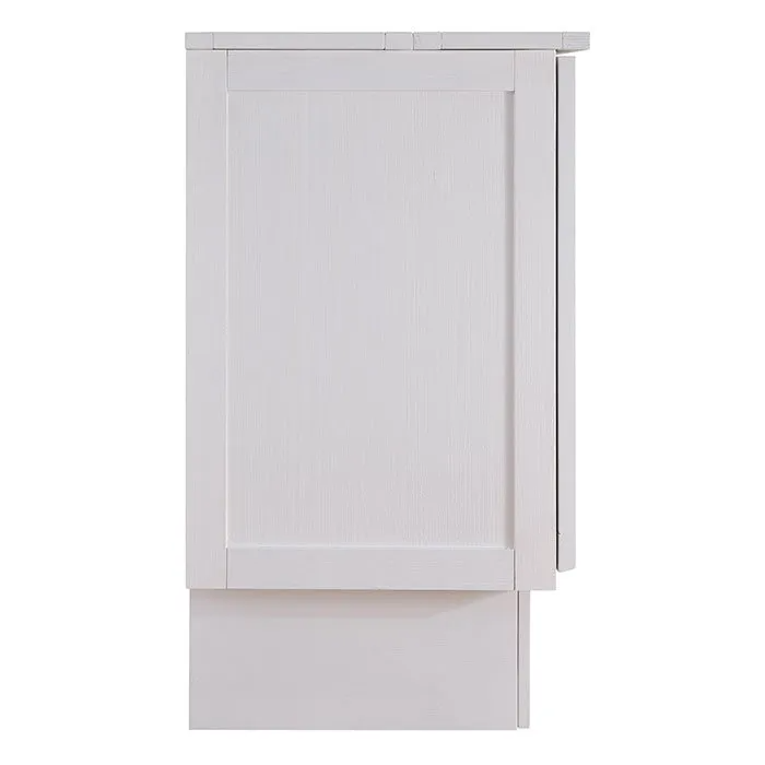 Madrid White Murphy Cabinet Bed in queen size by Arason Enterprises, Inc, featuring a compact, stylish cabinet bed with a white finish.