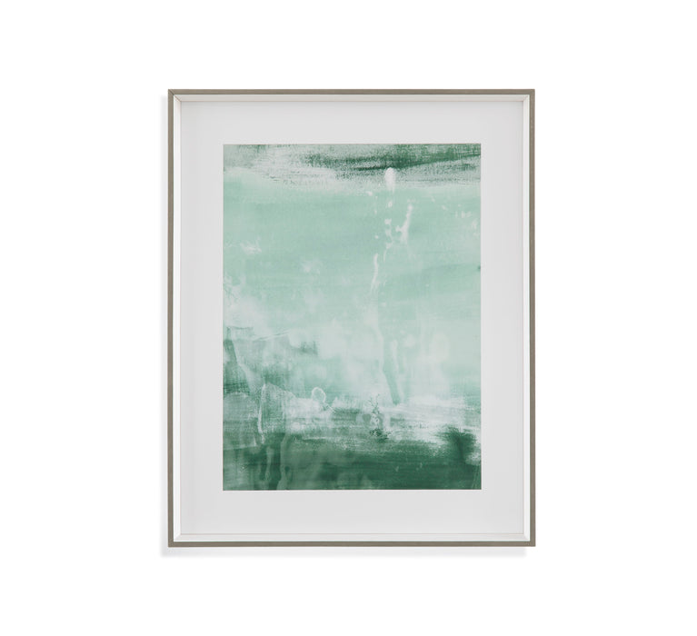 Coastal Patina I - Framed Print - Green / Satin White