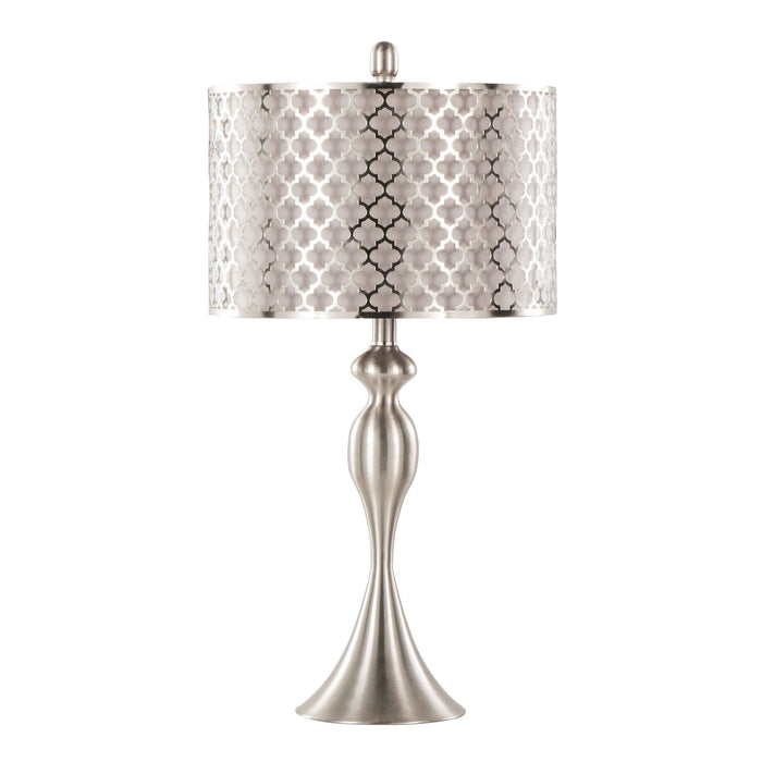 Ashland - 27" Metal Table Lamp (Set of 2) - Pearl Silver And Light Gray