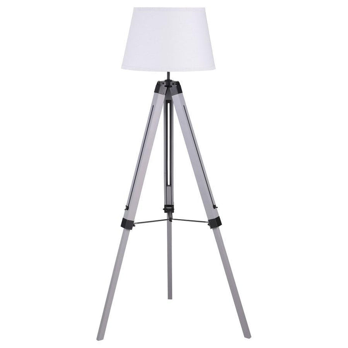 Dayton - Adjustable Empire Shade Tripod Floor Lamp Gray