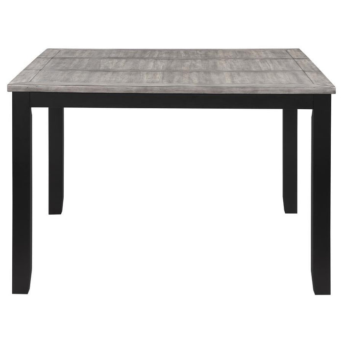 Elodie - Counter Height Dining Table With Extension Leaf - Gray And Black