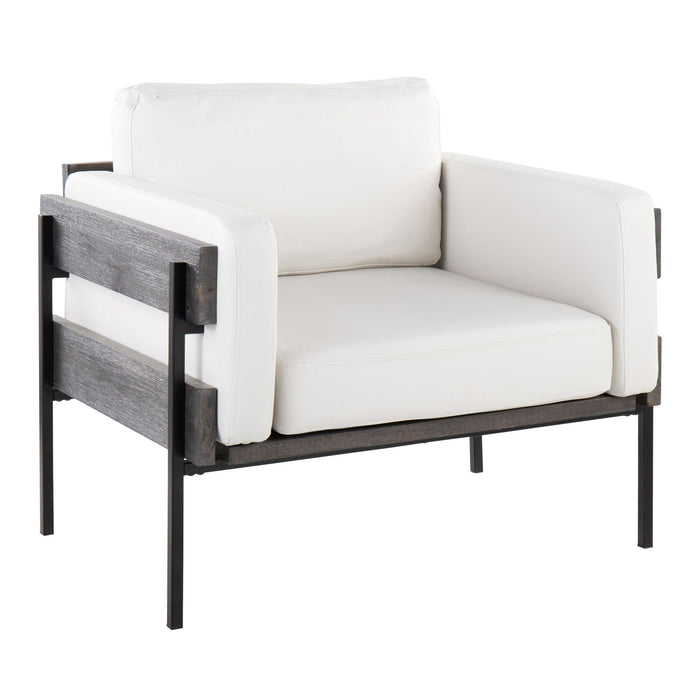 Kari - Accent Chair - White And Dark Gray