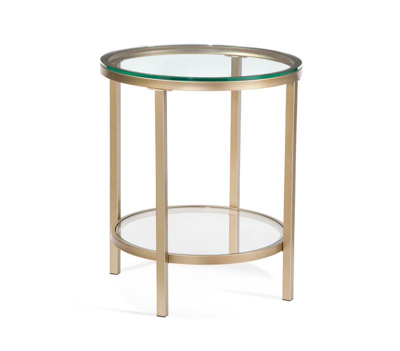 Anderson - Round End Table - Antique Gold