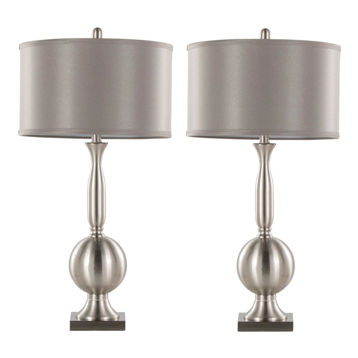Joan - 30" Metal Table Lamp (Set of 2) - Pearl Silver