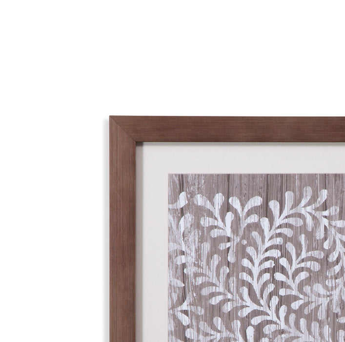 Weathered Wood Patterns III - Framed Print - Brown