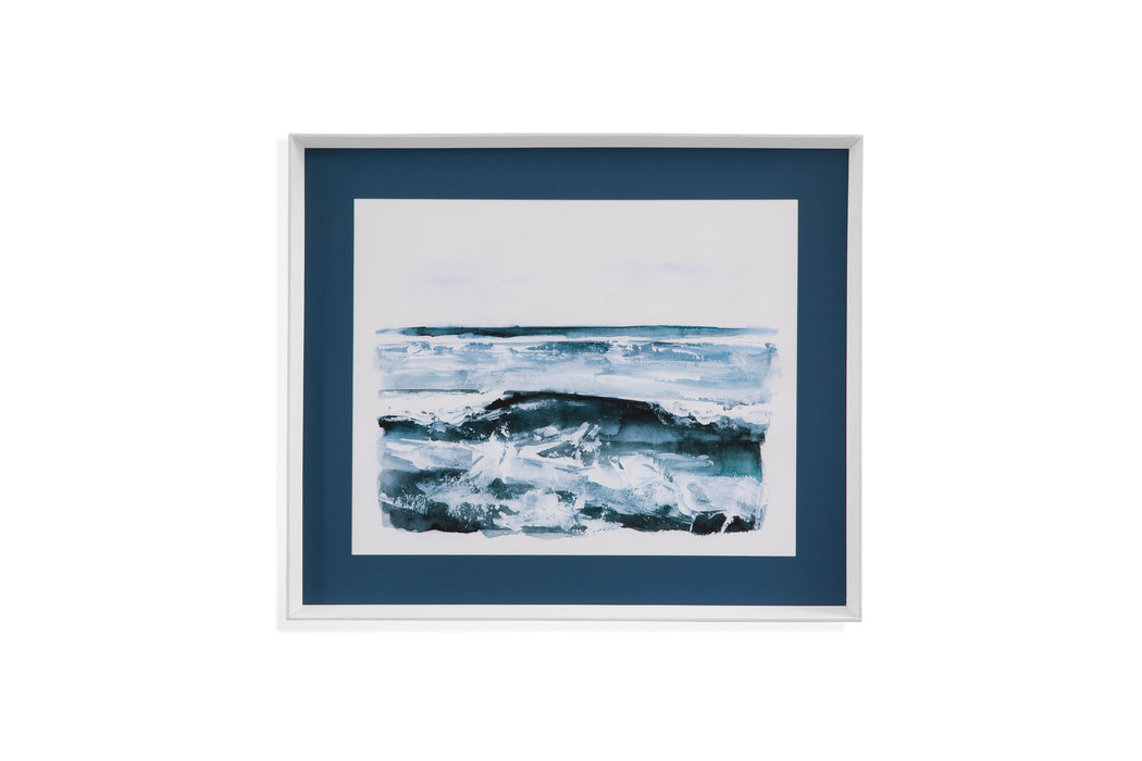 Choppy Surf II - Framed Print - Blue