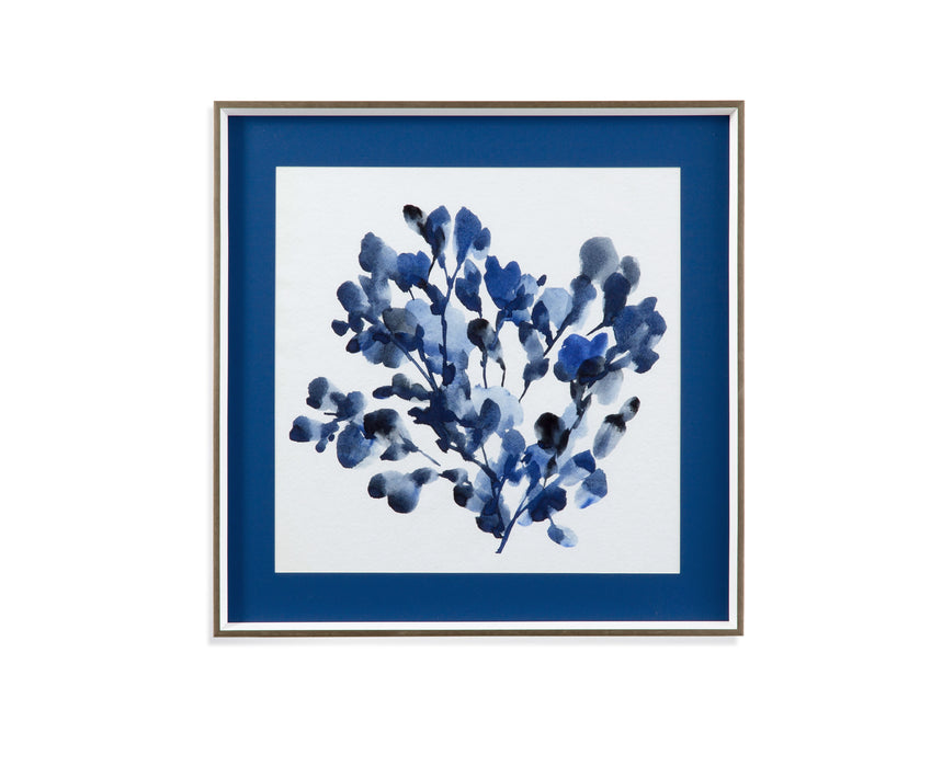 Cobalt Blossom II - Framed Print - Blue