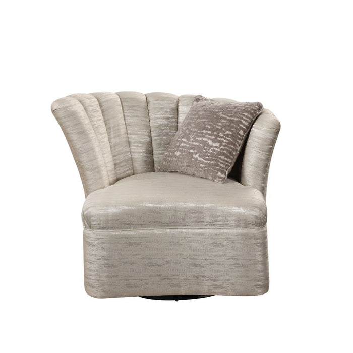 Athalia - Swivel Chair - Shimmering Pearl