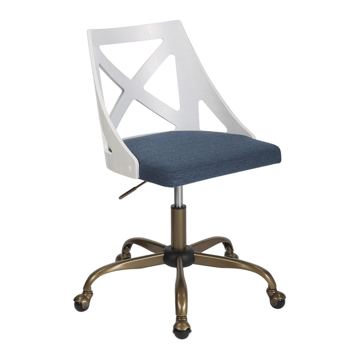 Charlotte - Swivel Accent Chair - Blue
