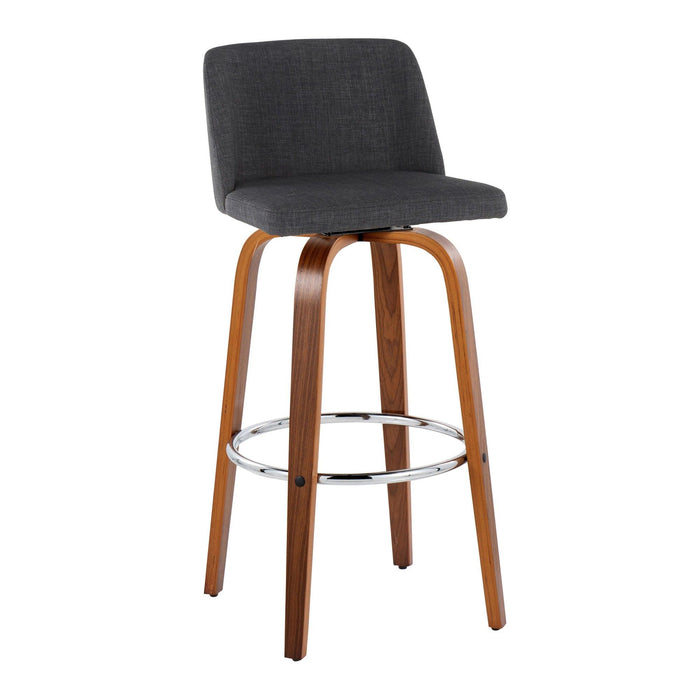 Toriano - 30" Fixed-height Barstool (Set of 2) - Charcoal