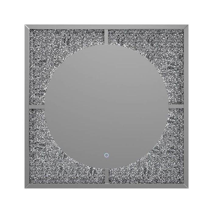 Theresa - Led Wall Mirror - Silver And Black