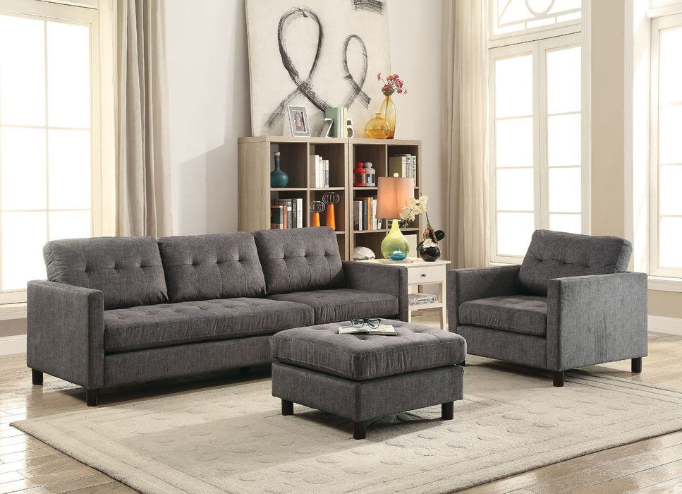 Ceasar - Sectional Sofa - Gray Fabric
