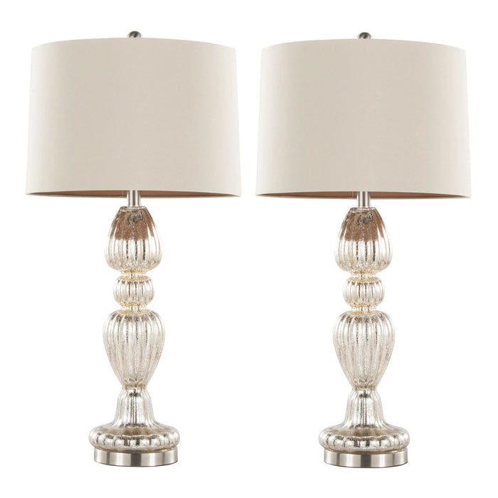 Spade - 30" Glass Table Lamp (Set of 2) - Beige