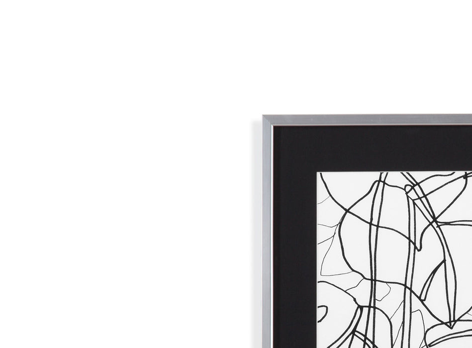 Tropical Lines III - Framed Print - Black