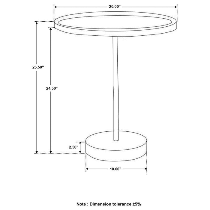 Ginevra - Round Marble Base Accent Table