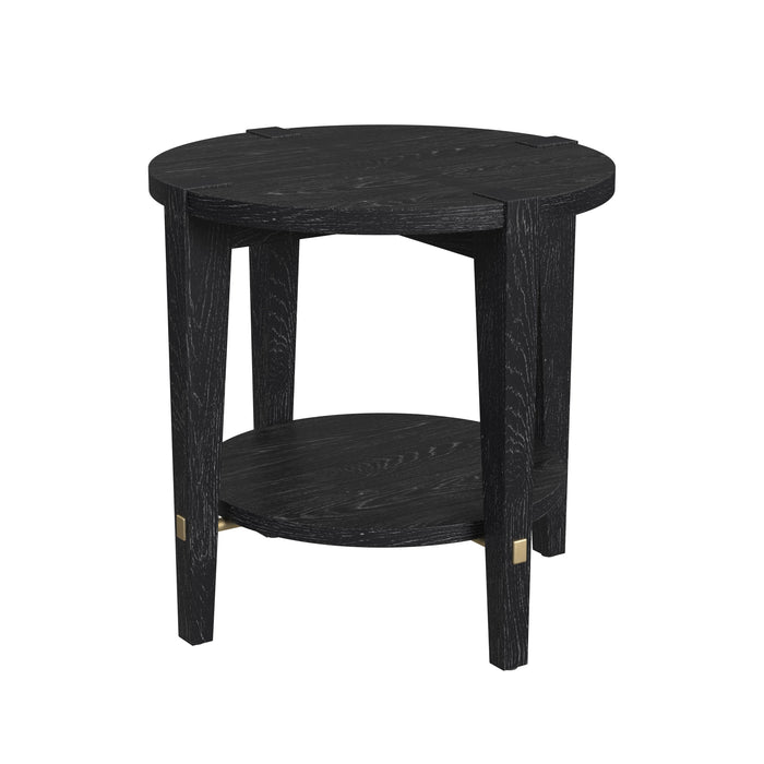 Whitfield - Round End Table - Black