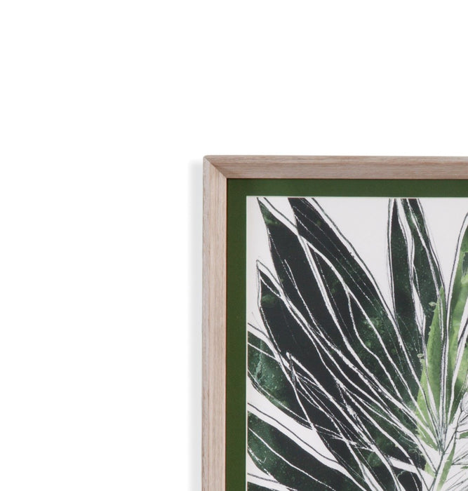 Expressive Palm I - Framed Print - Green