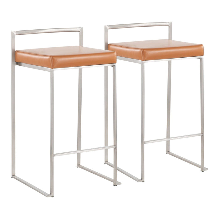 Fuji - Counter Stool Steel With Cushion (Set of 2)