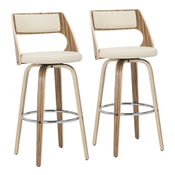 Cecina - 30'' Fixed-height Barstool (Set of 2) - Beige
