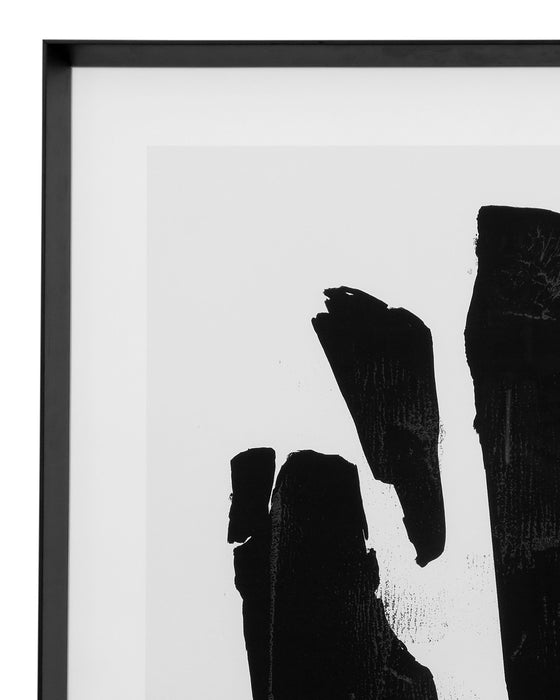 Triple Block Print II - Framed Art - Black