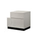Black and light grey J & M Furniture Turin night stand, left-facing accent table with modern design and storage drawers.