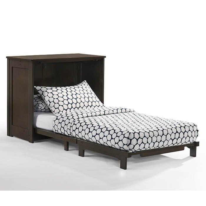 Night & Day Furniture Orion Twin Murphy Cabinet Bed - Dark Chocolate