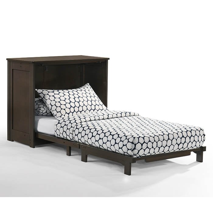 Night & Day Furniture Orion Twin Murphy Cabinet Bed - Dark Chocolate