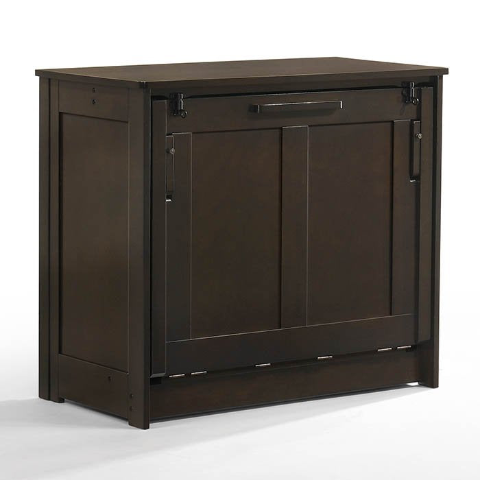 Night & Day Furniture Orion Twin Murphy Cabinet Bed - Dark Chocolate