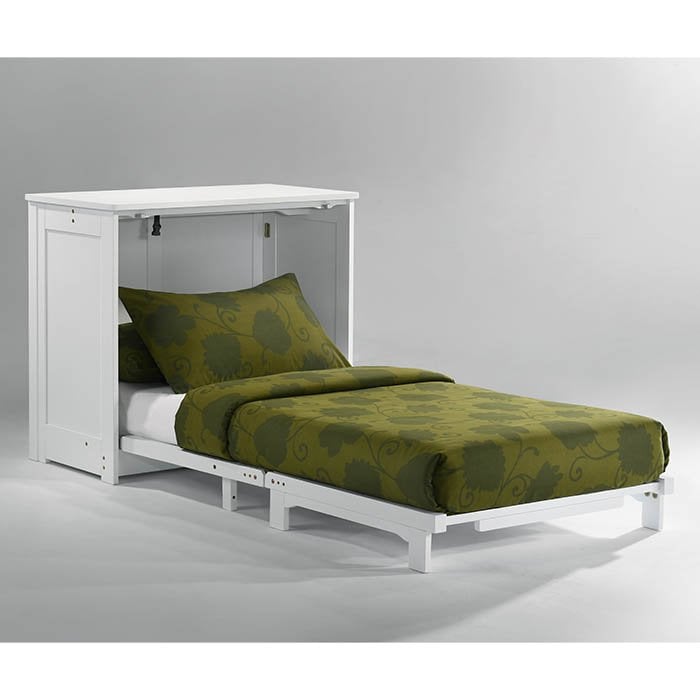 Night & Day Furniture Orion Twin Murphy Cabinet Bed - White
