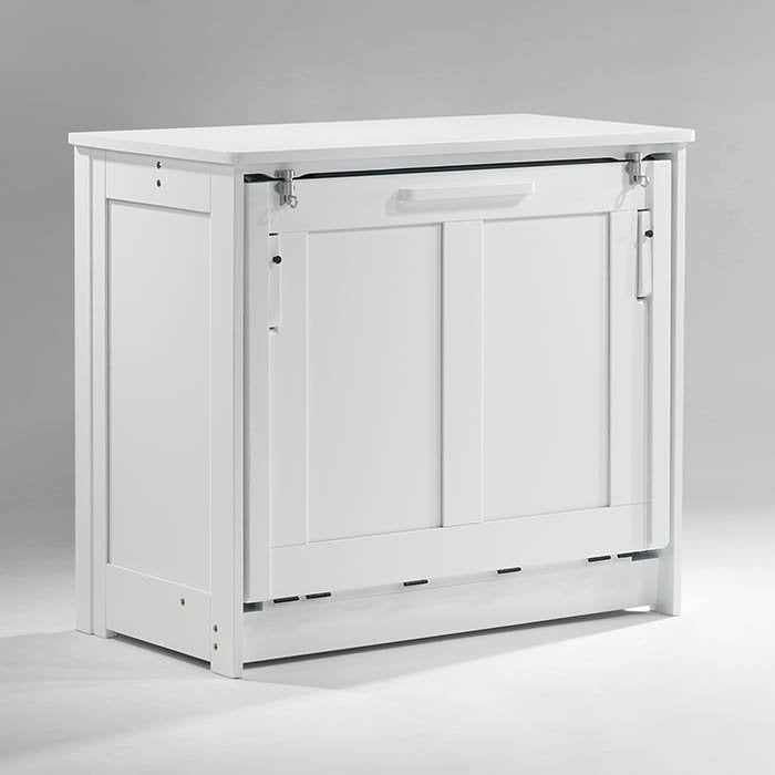 家具 Orion Night & Day Furniture ORION, TWIN Murphy Cabinet Bed - White