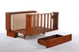Night & Day Furniture Clover Murphy Cabinet Bed in cherry finish, queen size with sleek design and compact storage features.