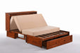 Cherry Clover Murphy Cabinet Bed by Night & Day Furniture, queen size with sleek wood finish and space-saving design.