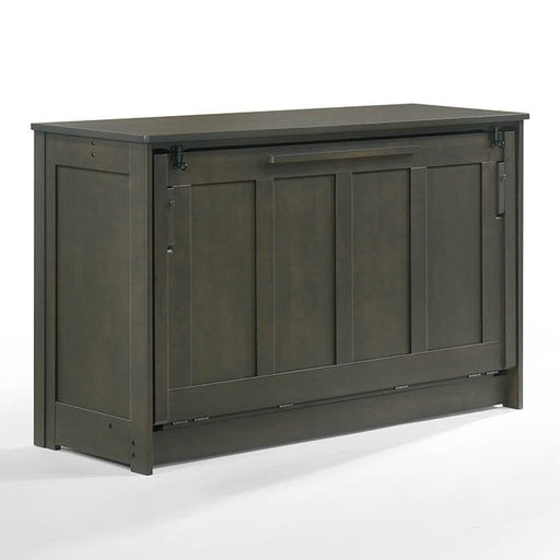 Night & Day Furniture ORION full Murphy cabinet bed in stonewash, showing its compact design and stylish finish.