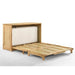 Night & Day Furniture Orion twin Murphy cabinet bed in natural wood, showing the closed cabinet design and sleek finish.