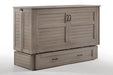 Night & Day Furniture Poppy Murphy Cabinet Bed in brushed driftwood, shown in closed queen size with sleek, modern design.