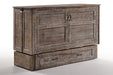 Night & Day Furniture Poppy Murphy Cabinet Bed in white bark, queen size, shown in closed position with sleek design and clean lines.