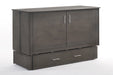Night & Day Furniture Sagebrush Queen Murphy Cabinet Bed with stonewash finish, featuring a compact and stylish cabinet bed design.
